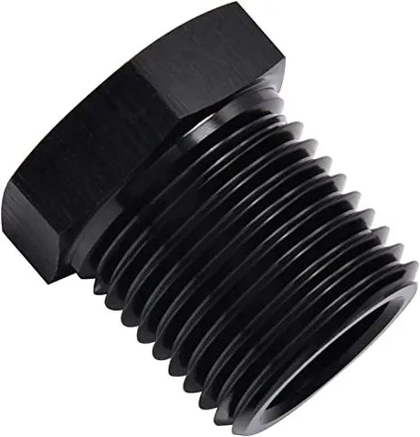 Evilenergy EVIL ENERGY NPT Plug Pipe Thread Male Hex Head Fitting Adapter Aluminum Black