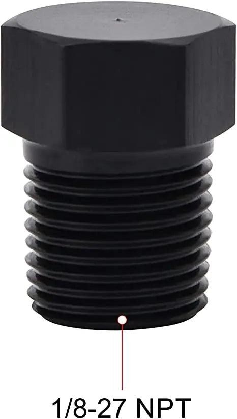 Evilenergy EVIL ENERGY NPT Plug Pipe Thread Male Hex Head Fitting Adapter Aluminum Black