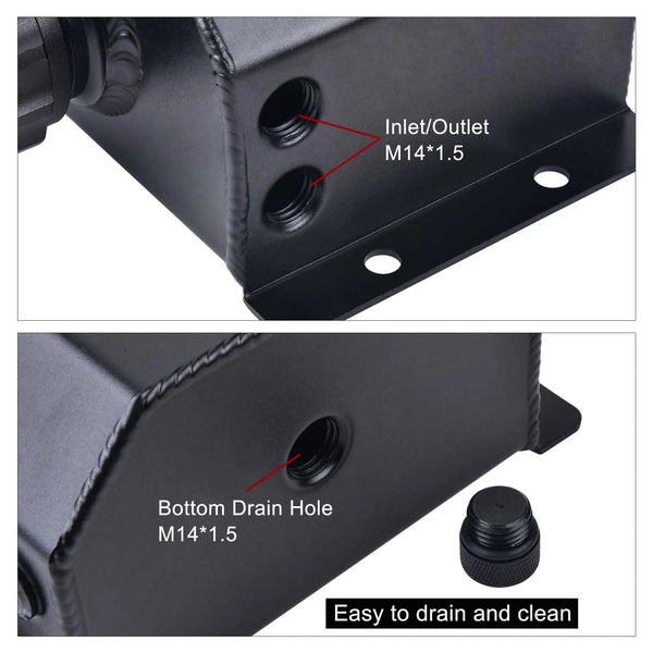 EVIl ENERGY Radiator Coolant Overflow Tank Kit Aluminum Universal 800ml