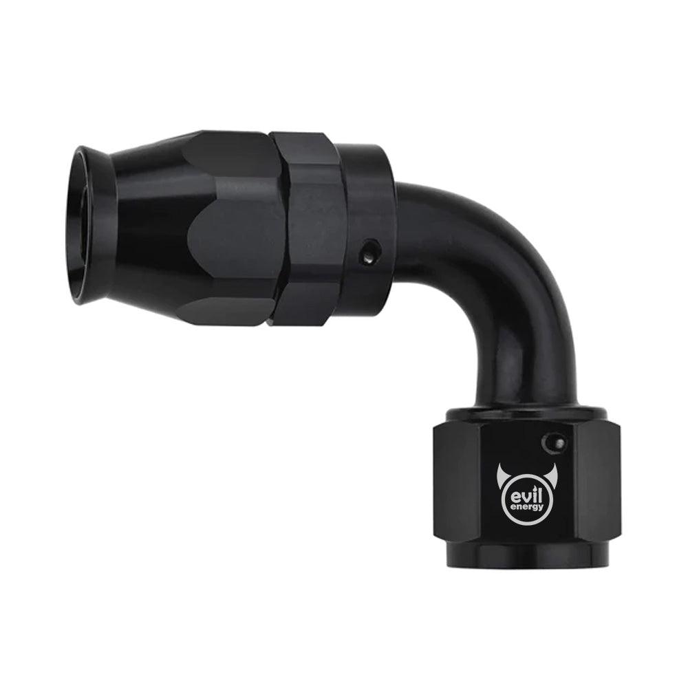 Evilenergy EVIL ENERGY PTFE Hose End Fitting 90 Degree Black for PTFE Hose Only (3/4/6/8/10AN )