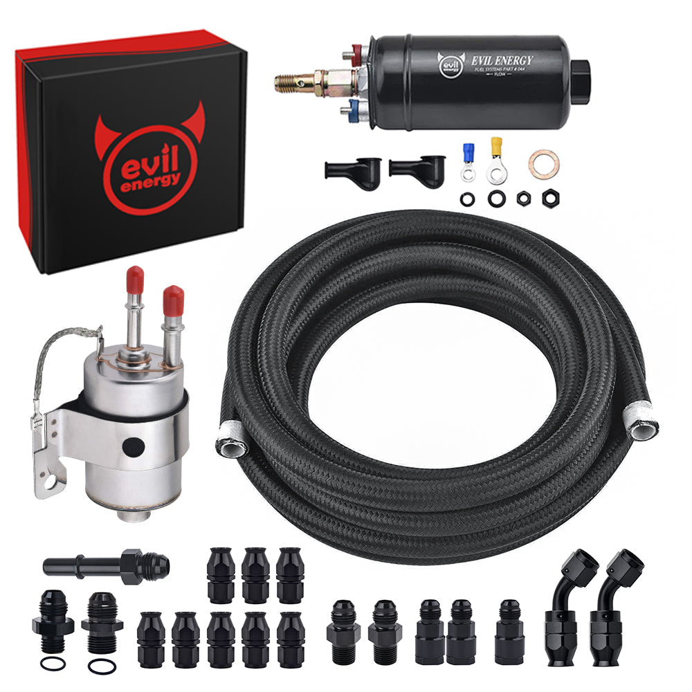LS Swap Fuel Line Kit PTFE Fuel Hose External 300 LPH Fuel Pump Universal | EVIL ENERGY