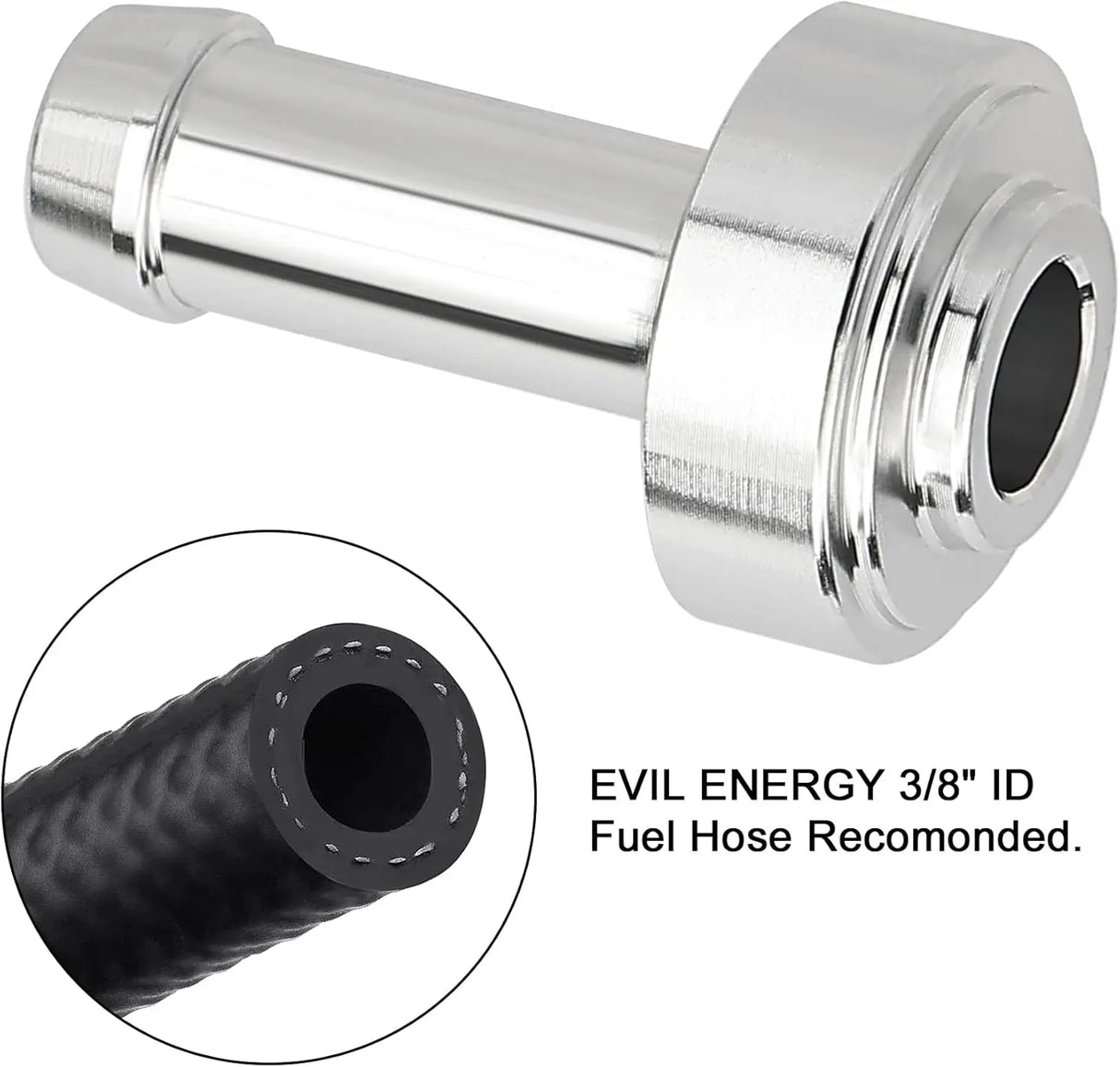 EVIL ENERGY EVIL ENERGY Weld On Hose Barb Tail Nipple On Bung Weldable Fitting Adapter Aluminum Pack of 2