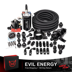 EVIL ENERGY CPE/PTFE LS Swap fuel  kit ,Fuel Filter, 6AN Fuel Line & Fittings | 30-70PSI Fuel Pressure Regulator | Fuel Pump