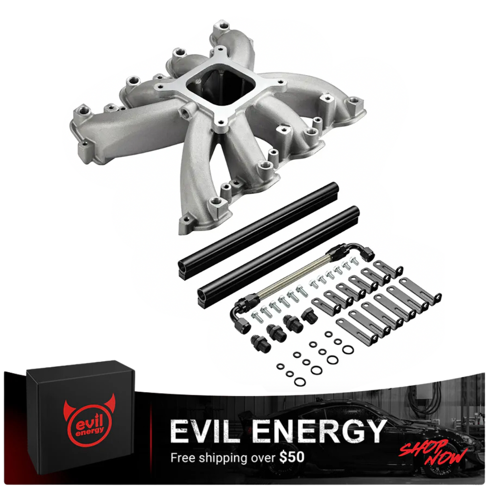 Single Plane Mid-Rise EFI Intake Manifold for GM LS3 L92 V8 6.2L With Fuel Rail Kits | EVIL ENERGY