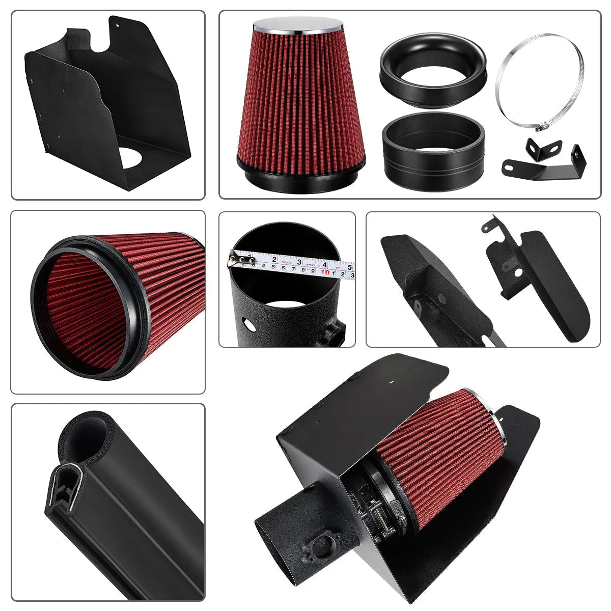 mysite Heat-Shield Air Intake Kit For 2008-2010 6.4L Powerstroke Ford F250 F350 F450｜EVIL ENERGY