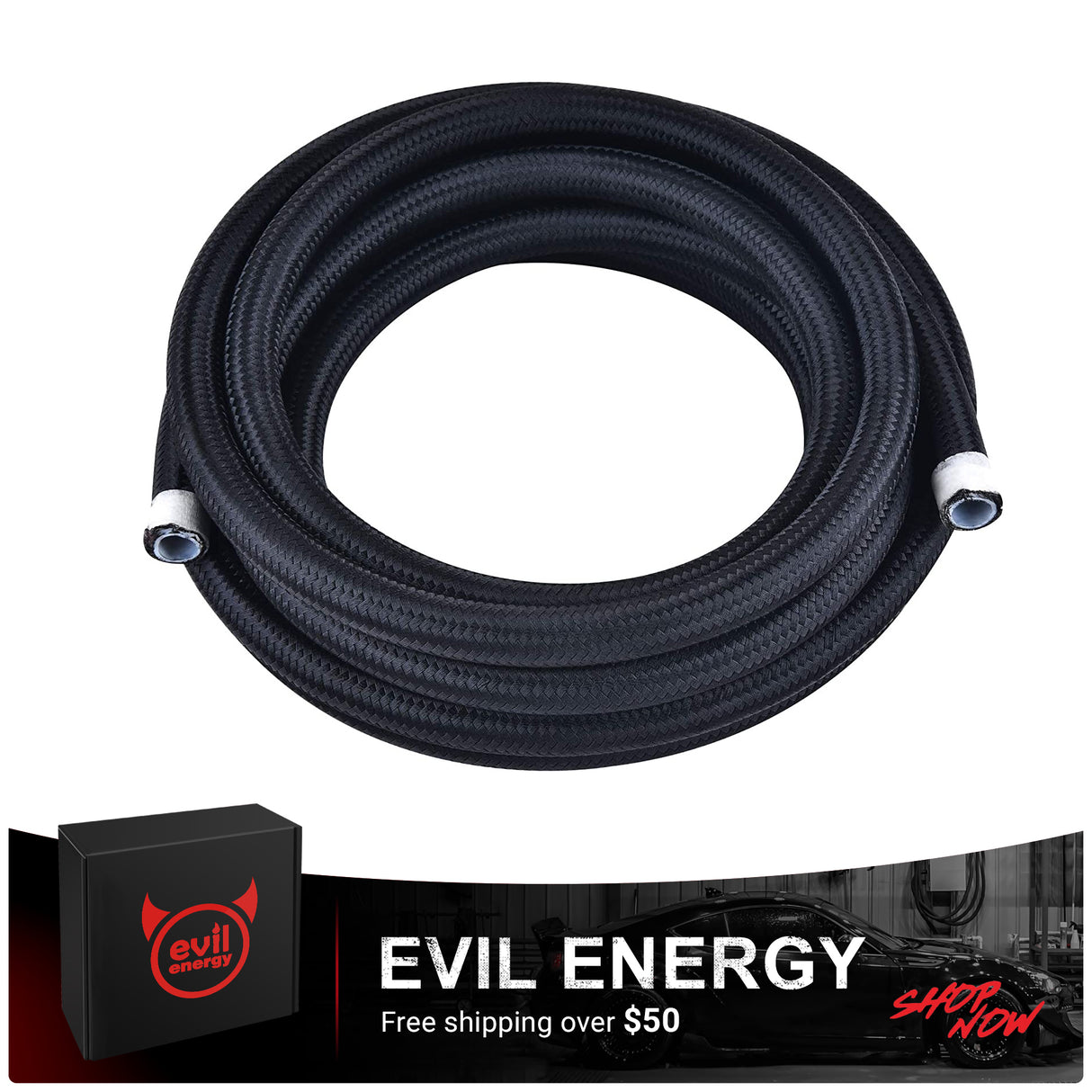 EVIL ENERGY 4AN PTFE E85 Fuel Line Nylon Braided Fuel Hose 10/20FT