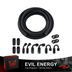 EVIL ENERGY 6AN Fuel Line Kit, 6AN Nylon Braided Fuel Line Hose Fitting Kit CPE 20FT [Black]