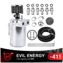 EVIL ENERGY Baffled Oil Catch Can Oil Separator Catch Can with Breather Filter 300ml Universal